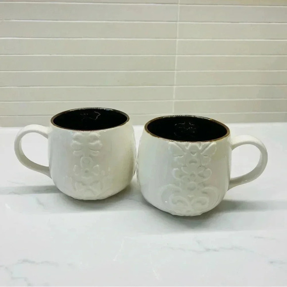 Starbucks Casi Cielo White Floral Coffee Mug Set - Picture 1 of 3